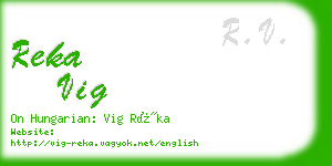 reka vig business card